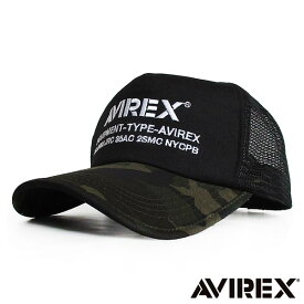 AVIREX アヴィレックス メッシュキャップ/帽子 日本正規ライセンス商品 カラー：BLACK×CAMO メンズ/レディース ぼうし ファッション アビレックス