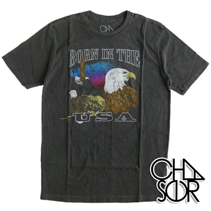 楽天市場】Chaser/チェイサー メンズ半袖Tシャツ 「BORN IN THE USA  