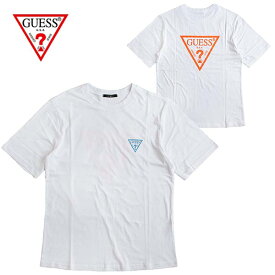 GUESS ゲス オーバーサイズ 半袖Tシャツ カラー：WHITE メンズ レディース ゆったり ユニセックス ロゴ SALE