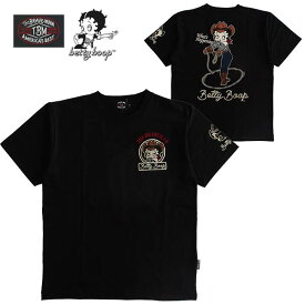 ベティーブープ Betty Boop コラボ The BRAVE-MAN ザ・ブレイブマン メンズ 半袖Tシャツ キャラクター/アメカジ/刺繍 送料無料