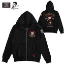 ベティーブープ Betty Boop コラボ The BRAVE-MAN ザ・ブレイブマン 起毛 ボンディングZIPパーカー スウェット メンズ レディース アウター キャラクター アメカジ 刺繍 送料無料