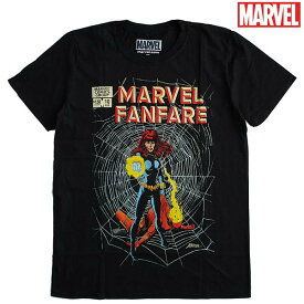 マーベルファンファーレ Marvel Fanfare メンズ半袖Tシャツ MARVEL マーベル アメコミ ブラック・ウィドウ レディース 正規ライセンス品