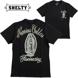 SHELTY/シェルティ ルード系メンズ半袖Tシャツ チェーン刺繍 カラー：BLACK