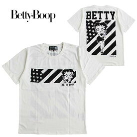 ベティーブープ Betty Boop メンズ 半袖Tシャツ カラー：OFF WHITE キャラクター SALE