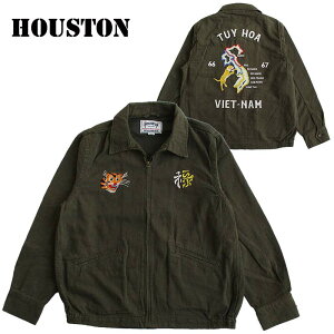 HOUSTON �q���[�X�g�� �����Y �x�g�W���� �X�J�W���� �X�[�x�j�A�W���P�b�g �J���[�FOLIVE DRAB�i�J�[�L�j �h�J ���J�r���[ Rockabilly 50's �A���J�W �t�@�b�V���� �t �H ��������