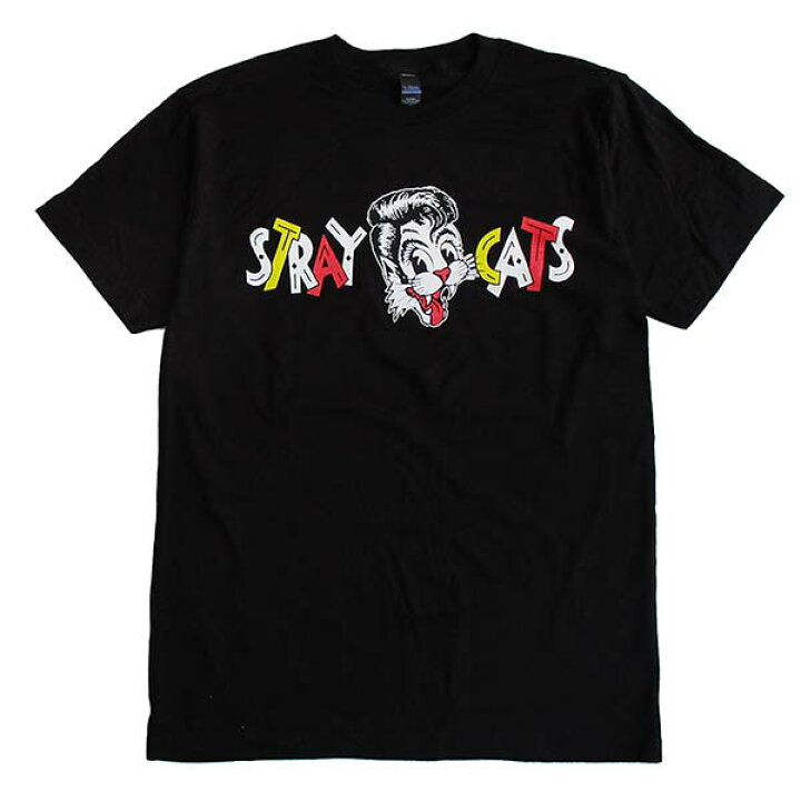 楽天市場】STRAY CATS/ストレイ・キャッツ メンズ半袖Tシャツ ロックT 