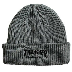 THRASHER（スラッシャー） MUG LOGO 刺繍 リブ編みショートビーニー ニットキャップ/ニット帽/キャップ/帽子 メンズ レディース