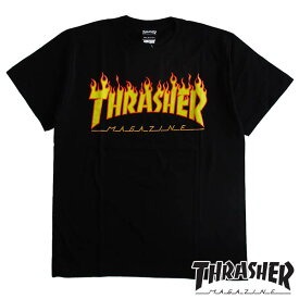 THRASHER/スラッシャー メンズ 半袖Tシャツ 「FLAME LOGO S/S Tee」 カラー：BLACK 日本正規ライセンス商品 レディース ストリート