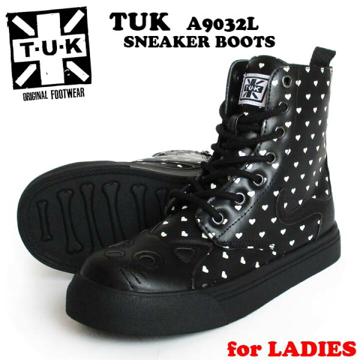 楽天市場 Tuk ティーユーケー レディース スニーカーブーツ コンバットブーツ ラバーソール Sneaker Boots 032l 靴 スニーカー 厚底 パンク ロカビリー ファッション モッズ 送料無料 Ll Factory