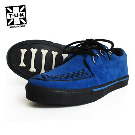 TUK/ティーユーケー メンズ レディース VLKスニーカー 「Electric Blue Suede D-Ring VLK Sneaker」 A9871 ブルースウェード ラバーソール 靴 パンク ロカビリー モッズ 送料無料