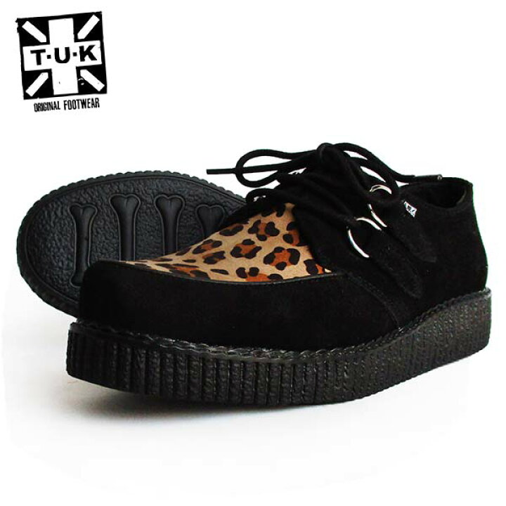 楽天市場 Tuk ティーユーケー ラバーソール メンズ Black Leopard Viva Ii Low Creeper F8142 靴 スニーカー 厚底 パンク 豹柄 ロカビリー レディース ファッション モッズ 送料無料 Ll Factory