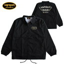 VANSON バンソン ナイロンコーチジャケット メンズ レディース カラー：BLACK アウター 送料無料