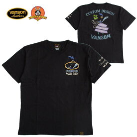 VANSON バンソン Looney Tunes ルーニー・テューンズ コラボ メンズ 天竺半袖Tシャツ ロードランナー/トゥイティー/TWEETY/キャラクター/刺繍/レディース 送料無料