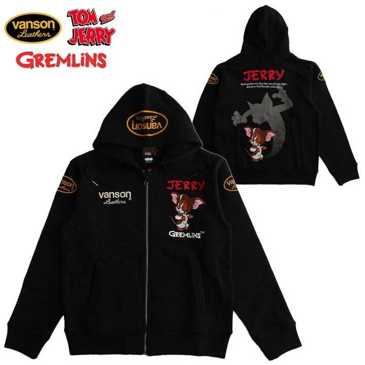楽天市場】VANSON バンソン トムとジェリー 裏毛ZIPパーカー メンズ 
