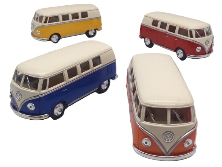 楽天市場】ミニカー 1/32 ワーゲンバス アイボリートップ TYPE2 コンビ 