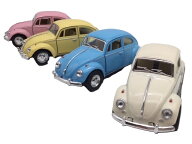 ミニカー　【A】 1/32 クラシック ビンテージルック ビートル パステルカラー プルバックミニカー フォル…