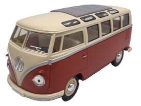 ミニカー　1/24 1962 ワーゲン タイプ2 バス 赤　アーリーバス 6ボルト VW フォルクスワーゲン ミニカー 空冷　TYPE2　コンビ　 車 クラシックカー マイクロバス　キンスマート