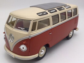 1/24 1962 ワーゲン タイプ2 バス 赤　アーリーバス 6ボルト VW フォルクスワーゲン ミニカー 空冷　TYPE2　コンビ　 車 クラシックカー マイクロバス