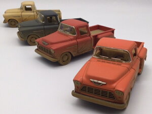 1/32 1955 シボレー ステップサイド ピックアップ ウェザリングバージョン 泥汚れ シェビー ミニカー アメ車 クラシックカー 外車 輸入