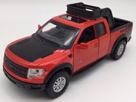 1/32 フォード F150 6.2L ラプター 赤 ヘッドライト点灯　エンジン音 ミニカー SVT 外車 ギミック 輸入 FORD RAPTOR 光る鳴る