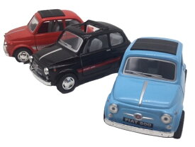 ミニカー 【A】 1/24 フィアット 500 FIAT ルパン愛用車 プルバック 車 クラシックカー 外車 輸入 キンスマート 新品