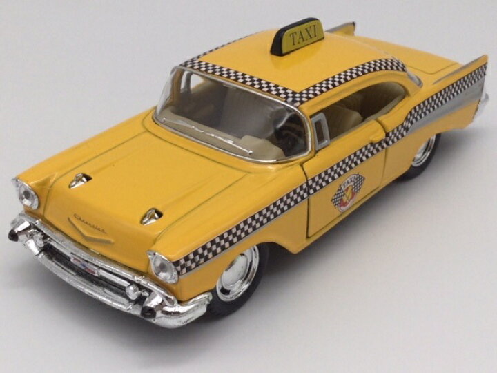 楽天市場】1/40 1957 シボレー ベルエア タクシー ミニカー イエロー 