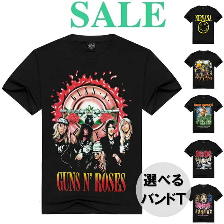 楽天市場 送料無料 男女兼用 選べるバンドt ロックtシャツ ライブ おしゃれ Tシャツ メンズ レディース 半袖 春 夏 春夏 夏服 メンズファッション T Shirt 黒d7 Loveplus楽天市場店