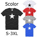 【お買い物マラソン】Tシャツ 半袖tシャツ メンズ レディース 春夏秋冬 半袖 プリント ストリート 星プリント スタープリント 星柄 星 スター クルーネック カジュアル シンプル おしゃれ 男女兼用 全5色 S-3XL