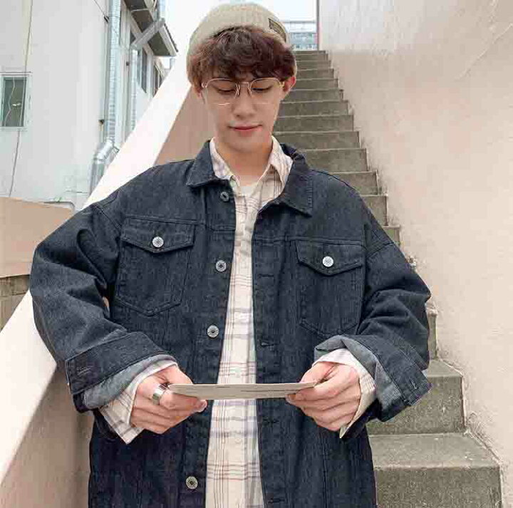 楽天市場 デニムジャケット カジュアル ジャケット メンズ 秋冬 メンズジャケット秋冬 デニム オーバーサイズ ノンウォッシュ ビッグシルエット Gジャン 大きいサイズ メンズデニム アウター 全2色 M 5xl Loveplus楽天市場店