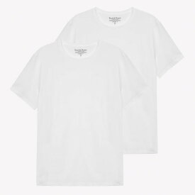 ブレッド＆ボクサーズ：ORGANIC COTTON CREW-NECK Tシャツ 2PK (ホワイト)[Tシャツ/ 男性下着/ メンズインナー/人気ブランド/おすすめギフト/誕生日プレゼント/メンズファッション]