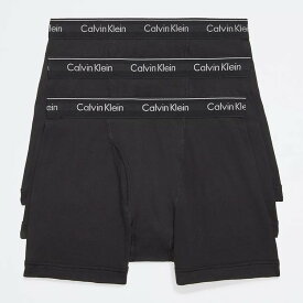 カルバンクライン：COTTON CLASSICS ボクサーブリーフ 3PK (ブラック)[ボクサーパンツ/ 男性下着/ メンズインナー/人気ブランド/おすすめギフト/誕生日プレゼント/メンズファッション]