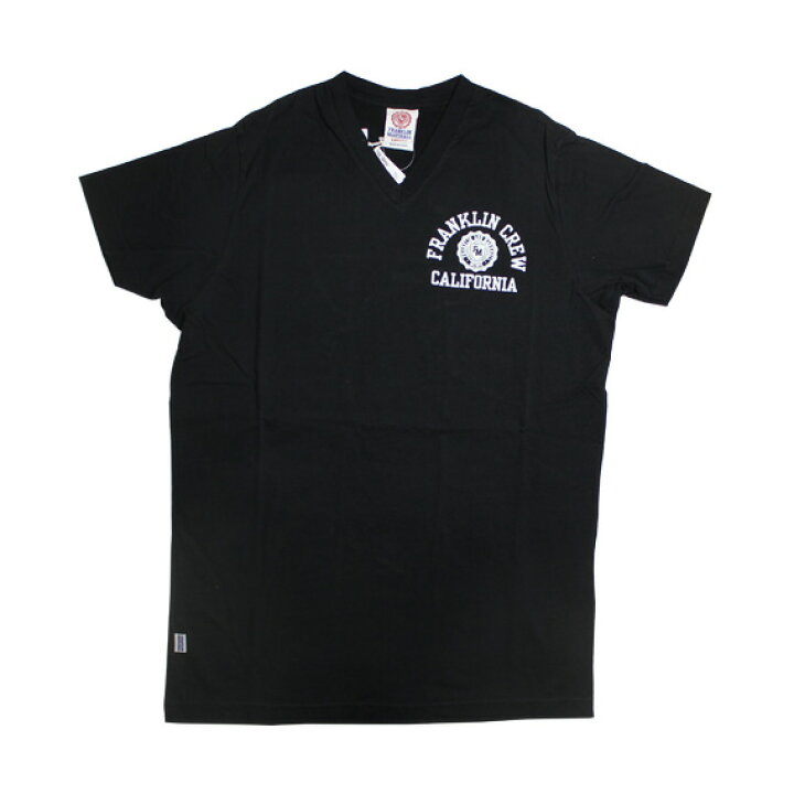 フランクリン＆マーシャル： Tシャツ JERSEY Vネック SHORT (ブラック)[Tシャツ 男性下着 メンズインナー 人気ブランド  おすすめギフト 誕生日プレゼント メンズファッション] LUCANOR 