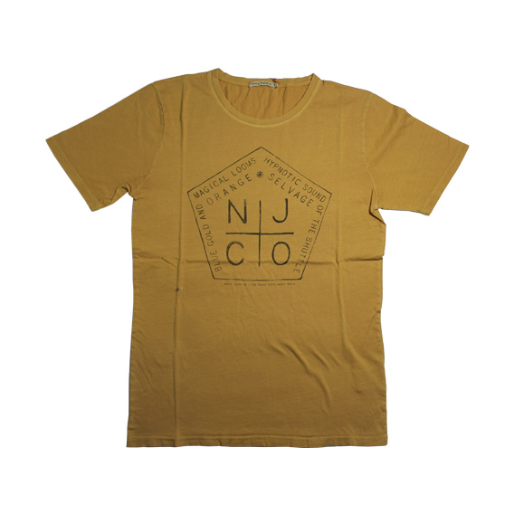 ヌーディージーンズ：ROUND NECK Tシャツ (イエロー)[Tシャツ 男性下着 メンズインナー 人気ブランド おすすめギフト 誕生日プレゼント メンズファッション]
