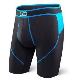 サックス：KINETIC-LONG LEG - 8" INSEAM (ブラック/エレクトリックブルー)[ボクサーパンツ 男性下着 メンズインナー 人気ブランド おすすめギフト 誕生日プレゼント メンズファッション]
