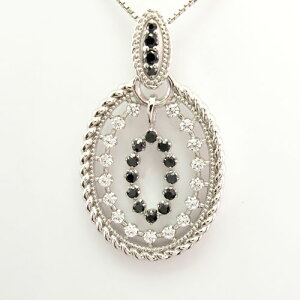 ダイヤモンド ネックレス 18k ペンダント レディース アンティーク ミル なわ オーバル ゴージャス ゴールド k18 18金 オータムセール