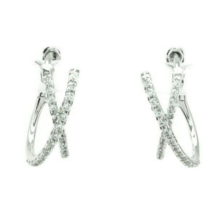 楽天市場】【10%OFF スーパーSALE】ダイヤ フープピアス k18 18k 