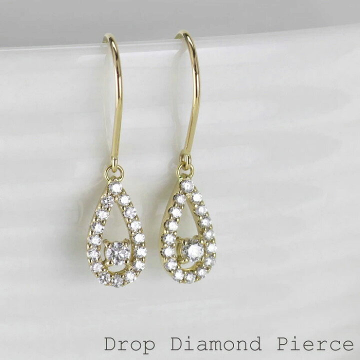 楽天市場】【10%OFF スーパーSALE】 ダイヤモンド フックピアス 18k 