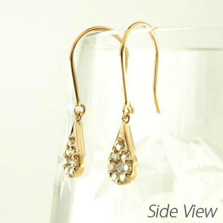 楽天市場】【10%OFF スーパーSALE】ダイヤモンド フックピアス 18k 