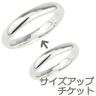 リングサイズアップチケット (k18・PT900 幅3mm 3号まで)