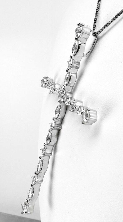 楽天市場】【10%OFF スーパーSALE】クロス ダイヤ ネックレス 4.50ct 