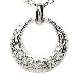 【P5倍 10/30】18k k18ゴールド 丸型 ダイヤ 0.02ct ネックレス 天然ダイヤモンド k18WG ギフト オータムセール