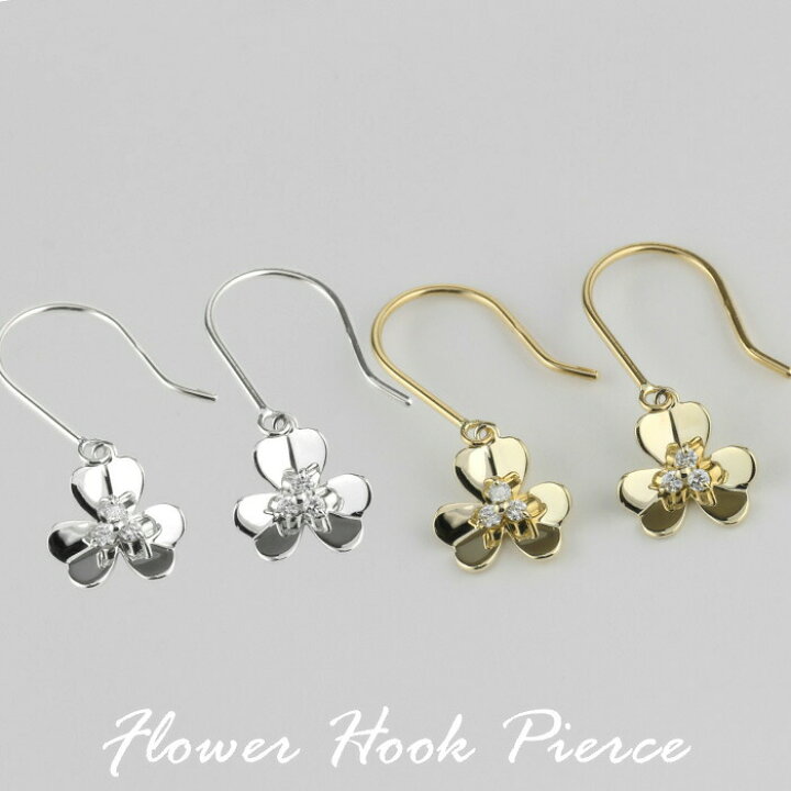 楽天市場】【10%OFF】ダイヤモンド フックピアス 18k 揺れる 