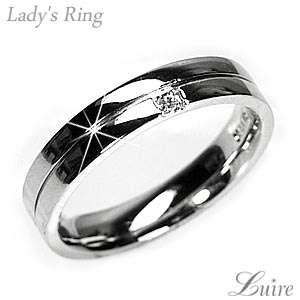 レディースリング 一粒石 ダイヤモンド シンプル ストレート 結婚指輪 K18ホワイトゴールド プレゼント マリッジリング 誕生日