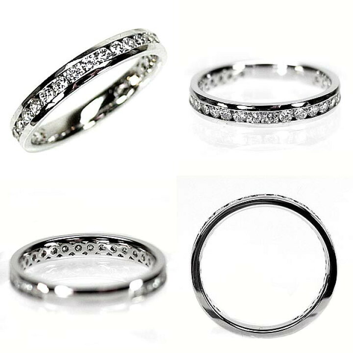 楽天市場】【10%OFF 楽天スーパーSALE】レール留め エタニティリング 13号、k10イエローゴールド 0.5ct レール留