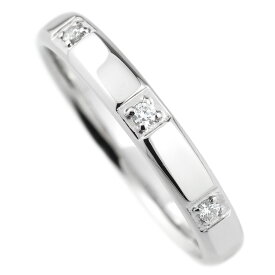 18K K18ゴールド トリロジー ダイヤリング K18WG 結婚指輪 天然ダイヤモンド ギフト 鑑別書 誕生日 プレゼント 彼女 指輪 刻印 ゴールド 母の日