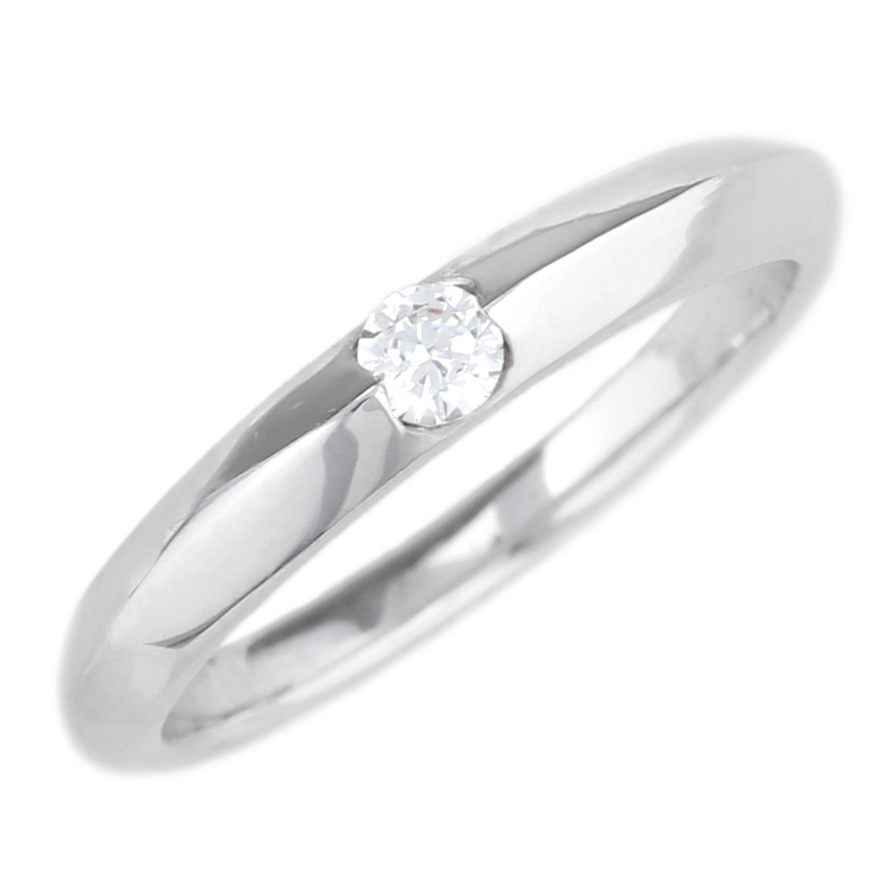 プラチナ900 ダイヤ 0.10ct 一粒石リング 天然ダイヤモンド 誕生日 ストレート 指輪 刻印 プレゼント 母の日