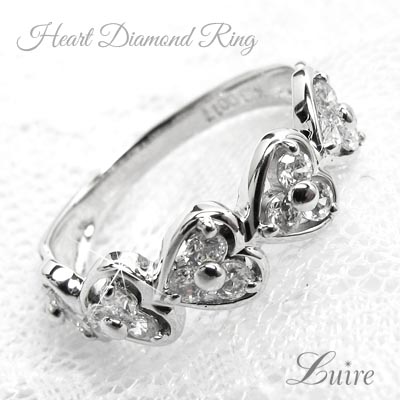 プラチナ900 ハートダイヤモンドリング 0.5ct ダイヤ リング 誕生日 プレゼント 彼女 指輪 自分ご褒美 
