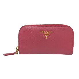 PRADA プラダ ラウンドファスナー 6連 キーケース/サフィアーノレザー ピンク【中古】 レディース