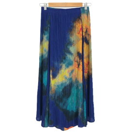 プリーツプリーズ イッセイミヤケ PLEATS PLEASE ISSEY MIYAKE Dyed Gradation Flare Skirt プリーツスカート ブルー【中古】