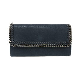 ステラマッカートニー STELLA McCARTNEY ファラベラ 二つ折り 長財布 430999 w9132 ネイビー レディース【中古】